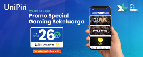 Weekend Deals - Top Up Garena Shell, Free Fire dan Mobile Legends di myXL